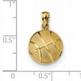 thumbnail image 2 of Beautiful 14K Satin and Polished Basketball Pendant, 2 of 2