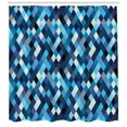 thumbnail image 3 of Ambesonne Colorful Shower Curtain, Blue Toned Hexagons, 69"Wx84"L, Multicolor, 3 of 3