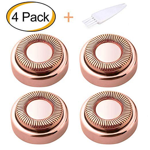 Flawless Facial Hair Remover Replacement Heads for Electric or Battery  Flawless Hair Remover, Good Finishing and Well Touch for Lip,Chin,Cheeks  and Sideburns As Seen On TV 18K Gold-Plated 4 Counts 