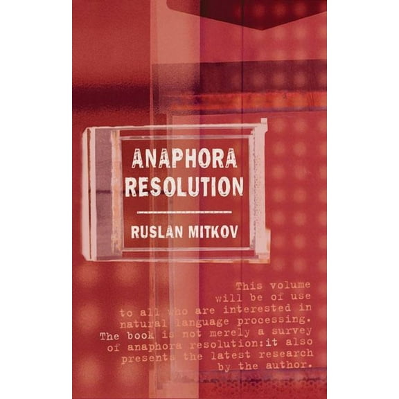 Studies in Language and Linguistics Anaphora Resolution, (Paperback)