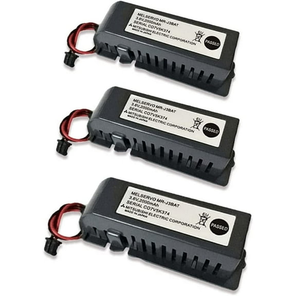 3PCS 3.6V 2000mAh MR-J3BAT ER6VC119A/B PLC CNC Li-ion Battery for ER6VC119A/B MELSERVO MR70（with Plug）…