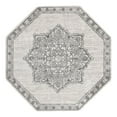 thumbnail image 3 of Unique Loom Nyla Collection Area Rug - Smile (7' Octagon Ivory/Gray), 3 of 7