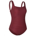 thumbnail image 4 of Hilor Women's One Piece Swimsuits Vintage Tummy Control Bathing Suits, 4 of 7