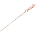 thumbnail image 2 of Ritastephens 14k Solid Rose Pink Gold Diamond-Cut Cable Link Chain Necklace18 Inches For Female Adult, and Teens, 2 of 4