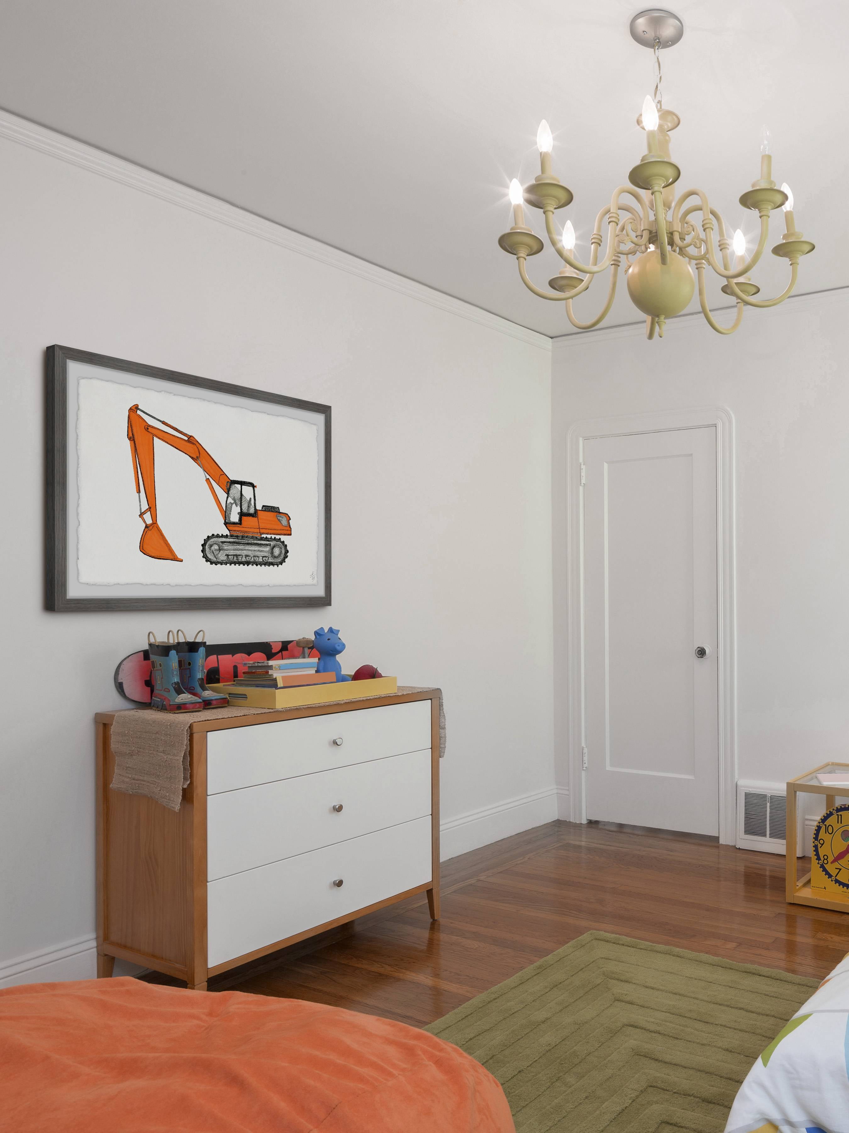 Marmont Hill Excavator Truck Framed Wall Art