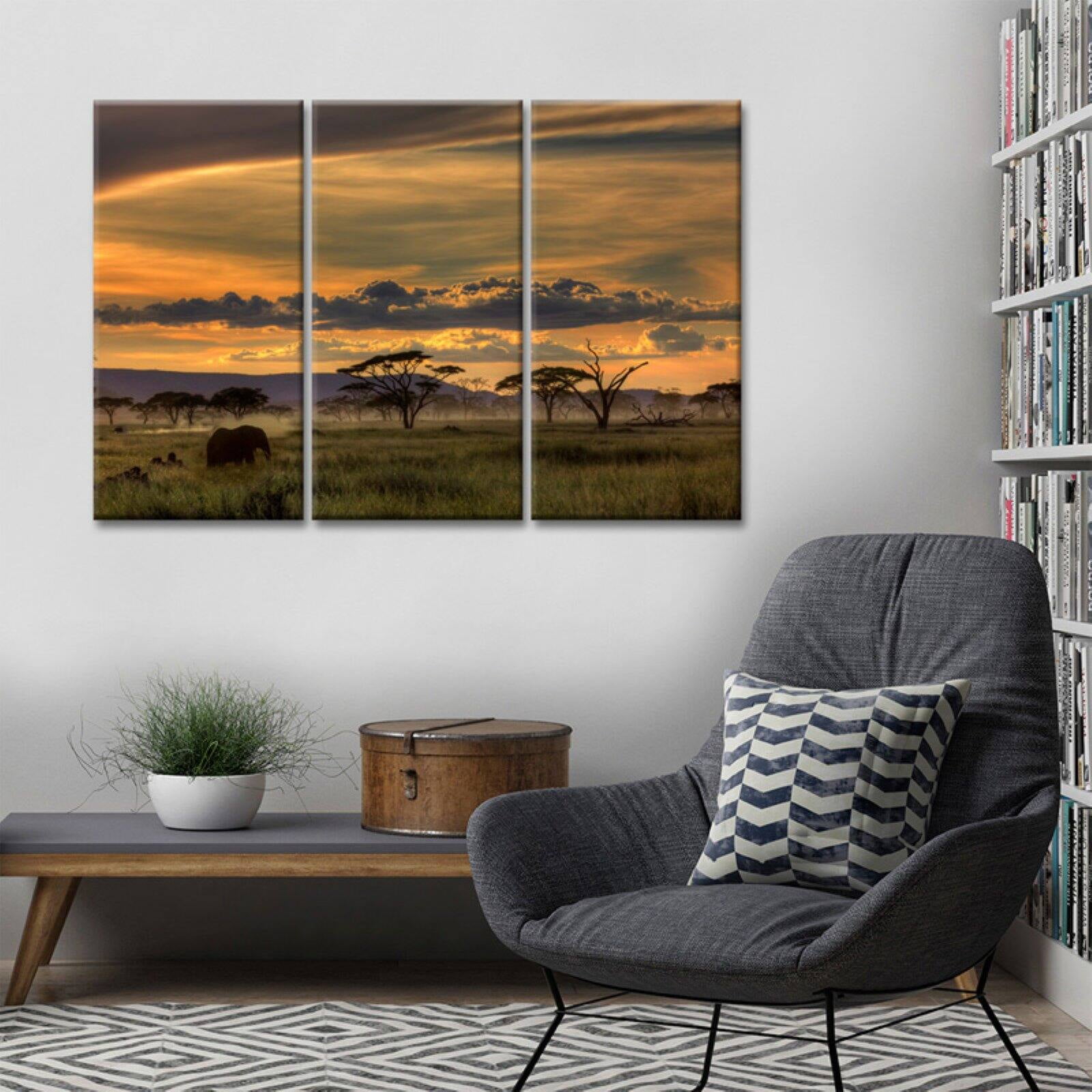 Ready2HangArt Africa Canvas 3 Piece Wall Art Set - Walmart.com