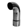 thumbnail image 7 of Exhaust Pipe Stack Replacement UNIVERSAL - 3-1/2" x 12", Curved Chrome, 7 of 7