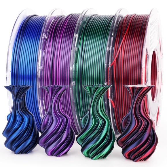 Filamento para impresora 3D AMOLEN Silk PLA 1.75 mm Black Series