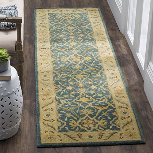 Blue Safavieh Antiquity Collection AT57A Handmade Traditional Oriental Premium Wool Runner 2'3 x 12' Blue Safavieh Antiquity Collection AT57A Handmade Traditional Oriental Premium Wool Runner 2'3 x 12'