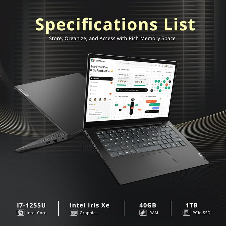 Lenovo V14 G3 14″ Laptop, 12th Gen Intel i7, 40GB RAM, 1TB SSD