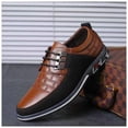 thumbnail image 1 of Zapatos casuales de cuero para hombre, zapatos casuales con cordones, zapatos de moda para hombre que combinan con todo, zapatos de negocios de talla grande 47 48, 1 of 5