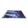 thumbnail image 2 of Ahgly Company Machine Washable Indoor Rectangle Abstract Blue Modern Area Rugs, 7' x 10', 2 of 4