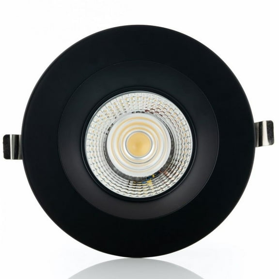 24W 1 Led 6 inch Round Fixed Downlight (Set Of 4) in Contemporary Style-3 inches Tall and 7.25 inches Wide-Black Finish Bailey Street Home