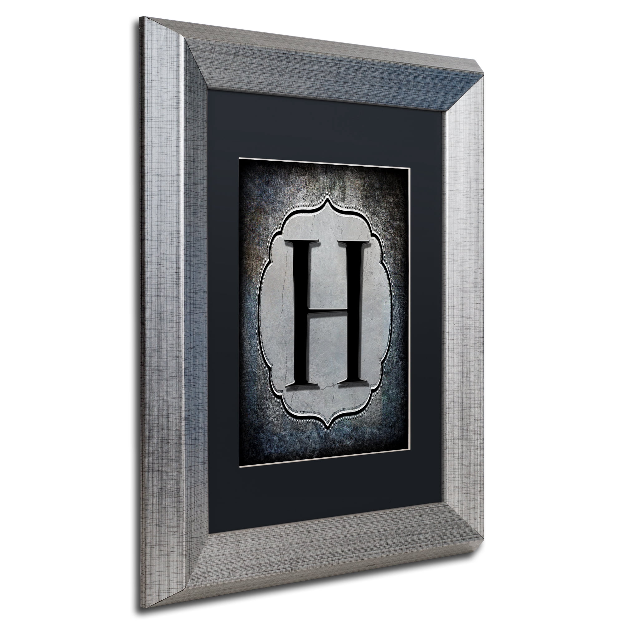 LightBoxJournal 'Letter H' Black Matted Framed Art