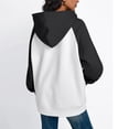 thumbnail image 4 of Oversized Hoodies for Women 2025 Fall Winter Long Sleeve Color Block Hooded Sweatshirt with Pockets Pullover Tops, 4 of 7