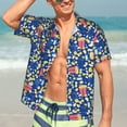 thumbnail image 7 of Honeii Cute Popcorn Print Men’s Hawaiian Shirt,Classic Button-Down Short Sleeve Shirt, for Beach, Vacation, and Outdoor Activities,X-Large, 7 of 7