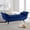 Navy, variant on YWEN Velvet Storage Bench for Bedroom End of Bed, 65" Upholstered Rolled Armed Button Tufted Stool Bench, Storage Ottoman Long Bench with with 2 Pillows for Entryway