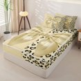 thumbnail image 3 of Homewish Yellow Princess Bow Zipper Full Size Comforter Sets with Fitted Sheet and 2 Pillowcases for Kids, Love Heart Polkadots Zipper Bedding Set, Reversible, 4 Pieces, 3 of 6