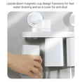 thumbnail image 2 of QUANGE Wall-Mounted Toothbrush Holder with Magnetic Cup Design Space Saving Wall Toothbrush Organizer for Electronic Toothbrush/Toothpaste/Razor(2 Cups, White), 2 of 9