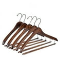 thumbnail image 2 of Quality Hangers Wooden Hangers Beautiful Sturdy Suit Coat Curved Hangers Great for Travelers Heavy Duty Hanger with Locking Bar - Retro Finish (5), 2 of 6