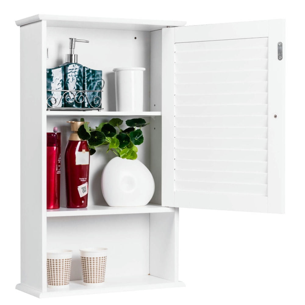 Finihen Bathroom Wall Cabinet, Wall Mounted Bathroom Cabinet, Medicine Cabinet, 27.5 Inch H Wall Hanging Bathroom Storage Cabinet, for Bathroom, White Finihen Bathroom Wall Cabinet, Wall Mounted Bathroom Cabinet, Medicine Cabinet, 27.5 Inch H Wall Hanging Bathroom Storage Cabinet, for Bathroom, White