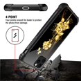 thumbnail image 4 of Djsok Compatible Con Iphone 12/12P Funda De Diseño Patrón Parachoques Trasero Anti Arañazos Esquinas Reforzadas Suave Tpu Caver Fundas Para Hombres Mujeres-Mariposa Dorada Flor Rosa, 4 of 5