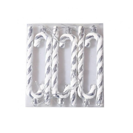 

Popvcly 6Pcs Twisted Striped Crutch Candy Christmas Tree Pendants Cute Xmas Hanging Ball Decorations for Holiday Party Supplies