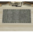 thumbnail image 1 of Geometric Decorative Rug, Pastel Ombre Colored Zigzag Look Abstract Forms Rhombus Rustic Motif, Quality Carpet for Bedroom Dorm and Living Room, 6 Sizes, Pistachio Green, by Ambesonne, 1 of 1