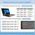 thumbnail image 3 of E ERSY 19.5V 3.33A 65W Laptop Charger for HP Pavilion 15 17 14 11, ENVY X360 14 15 17 TouchSmart 709985-001 Power Cord, 3 of 7