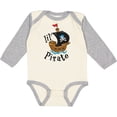 thumbnail image 3 of Inktastic Lil' Pirate Pirate Ship, Blue Bandana Boys or Girls Long Sleeve Baby Bodysuit, 3 of 5