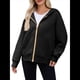 thumbnail image 2 of Sudadera con Capucha para Mujer, Sudadera con Cremallera, Moda de Otoño, Chaquetas de Larga, Ropa de Invierno, Conjuntos Negro S, 2 of 8