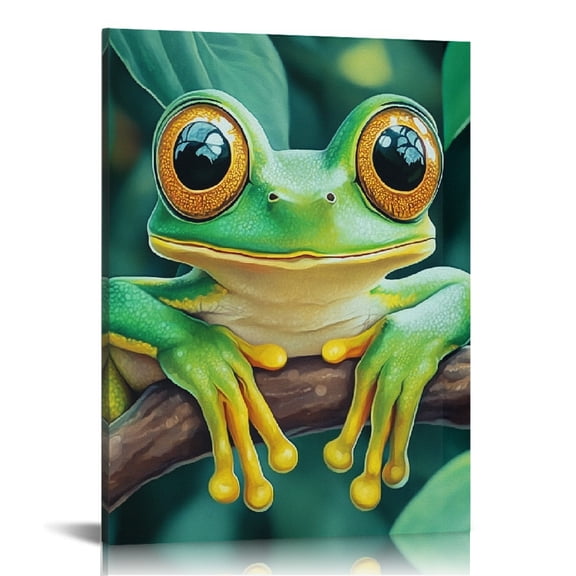 Creowell Frog Eyes Branch Canvas Wall Art Home Decor 12x16 16x20 12x16in