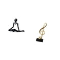 thumbnail image 5 of Thinker Abstract Sculpture Desktop Figurine Music Note Resin Creative Modern Tabletop Decoration for Living Room Bedroom, 5 of 8