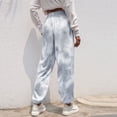 thumbnail image 4 of SBYOJLPB Length Pants Clearance Women'S Active Elastic Waist Baggy Tie-Dye Sweatpants Joggers Lounge Pants Rollbacks, 4 of 7