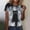 15Multicolor, variant on asdoklhq Plus Size Halloween Tshirt for Women Cotton Women's Halloween Printed Short Sleeved Round Neck Top/shirt Multicolor S