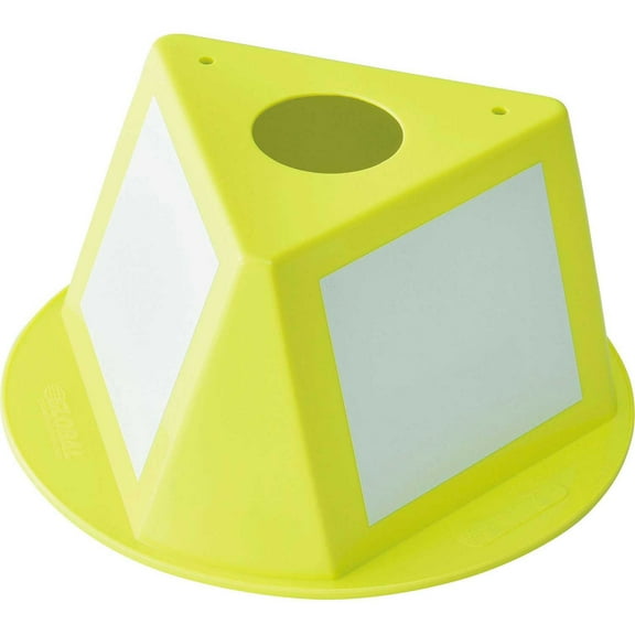 Global Industrial 412434 Inventory Control Cone with Dry Erase Decals, Yellow
