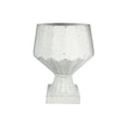 thumbnail image 1 of Benjara BM219187 Polyresin Vase with Pedestal base & Rough Body, Weathered White, 1 of 1