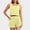 Yellow, variant on Laipiong Womens 2 Piece Outfits Matching Sets Sleeveless Solid Color Crop Tank Tops and Shorts Sets Trendy Casual Clothing Suits womens short sets for vacation