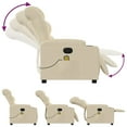 thumbnail image 2 of vidaXL Electric Massage Recliner Chair Cream Fabric, 2 of 9