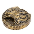 thumbnail image 1 of Tabletop Game , Scratch Proof Integrated Replacement 7 in 1 Spinner  Complex Dragon Patterns with Storage Box for Fantasy Games Antique Brass, 1 of 7