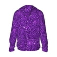 thumbnail image 2 of Goofa Purple Glitter Printed Women's UPF 50+ Sun Protection Hoodie Jacket Lightweight Long Sleeve Sun Shirt for Women with Pocket Hiking Outdoor-Small, 2 of 9