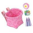 thumbnail image 4 of Cesta decorativa para bicicleta infantil, bonita cesta delantera para manillar de bicicleta para niñas. Rosa, 4 of 9