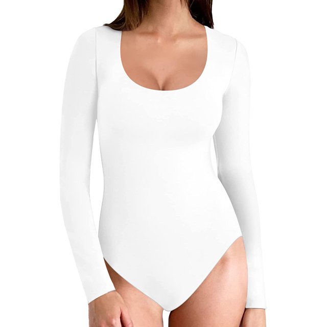 Xishao Mono de manga larga con cuello redondo para mujer Xishao ropa