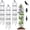 12.5"x70"-4 PCS, variant on 2-Pack 6FT Garden Obelisk Trellis for Climbing Plants,Adjustable 4-Tier Metal Plant Support,Rustproof Outdoor Plant Tower with 3 Decorative Tops for Roses,Tomatoes,Clematis & Vines,Black
