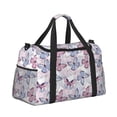 thumbnail image 2 of Bingfone Butterflies in Pastel Print Travel Duffel Tote Bag,Waterproof Shoulder Weekender Bag For Women and Men Swim Sports Travel Gym Bag，Foldable and expandable bag Lightweight, 2 of 7