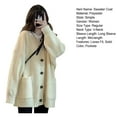 thumbnail image 7 of Women Sweater Coat V-Neck Long Sleeve Solid Color Knitting Coat with Large Pockets Mid-Length Loose Fit Sweater Cardigan, 7 of 7