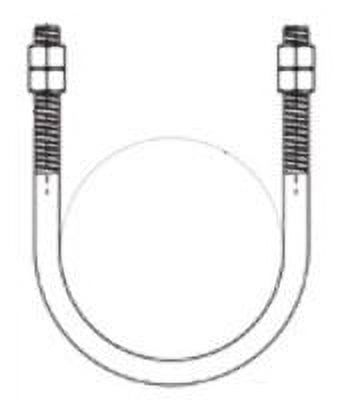 nVent 150M0400S4, U-Bolt, 150M , S304, 4In Pipe, 4.5In Od, 1/2In Rod, 1 PC