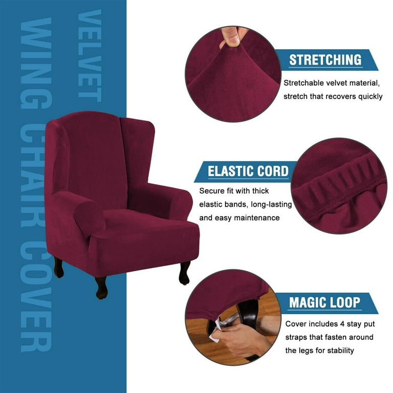 Easy fit wingback chair covers sale