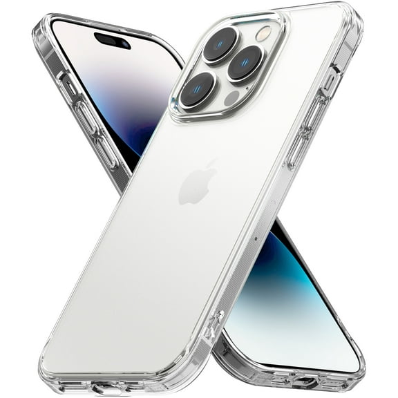 Ringke Fusion [Anti-Fingerprint Technology] Compatible with iPhone 14 Pro Case 6.1 Inches, Protective Sturdy Back Shockproof TPU Bumper Translucent Smudge Proof Cover for Women, Men - Matte Clear