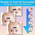 thumbnail image 3 of 15s' Quick Read Forehead Thermometer Strips 2PCs,Great For Checking Fever Temp Of Infants, Babies, Toddlers, Kids And Adult Celsius & Fahrenheit, Reusable, Home & Travel, Reusable Travel Thermometers, 3 of 4